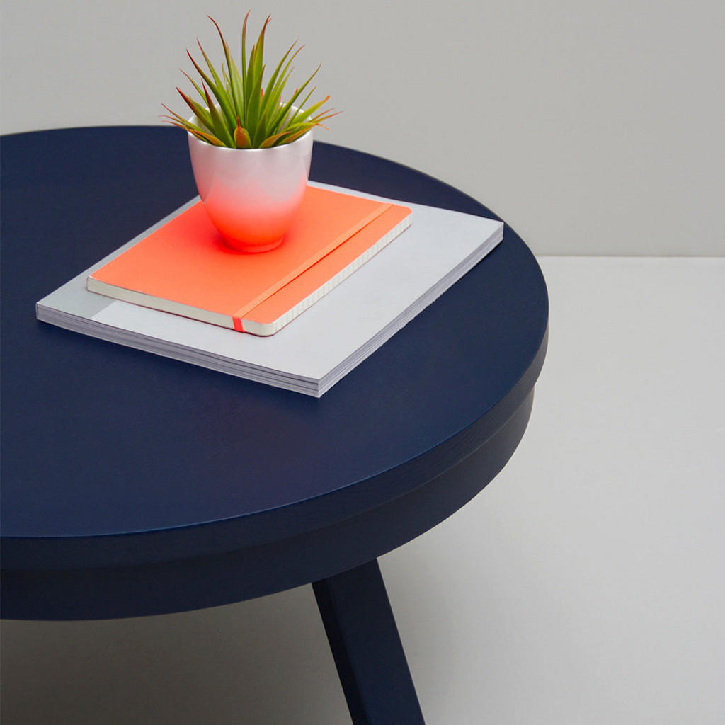 Thumbnail - Woodendot Couchtisch, Blau, Holz, Rund, 62x35x62 cm, FSC 100%, Wohnzimmer, Wohnzimmertische, Couchtische