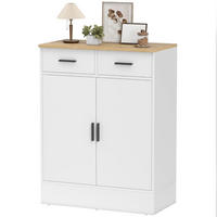 SIDEBOARD aus Holzwerkstoff 68,6x35x90,3 cm Weiß mit 2 Schubladen, verstellbarem Regal und viel Stauraum - Weiß, Holzwerkstoff (68.6/90.3/35cm) - Modfu