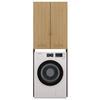 BADEZIMMERSCHRANK ÜBER WASCHMASCHINE POLA DD ANTHRAZIT / EICHE ARTISAN - Anthrazit/Eiche Artisan, Holzwerkstoff (64/180/30cm) - CDF
