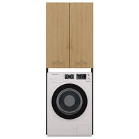 BADEZIMMERSCHRANK ÜBER WASCHMASCHINE POLA DD ANTHRAZIT / EICHE ARTISAN - Anthrazit/Eiche Artisan, Holzwerkstoff (64/180/30cm) - CDF