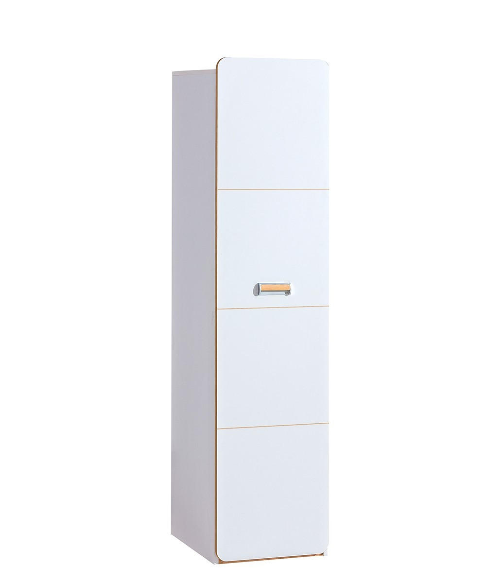 DREHTÜRENSCHRANK MANTI 45/182,6/49,7cm 1-türig Weiß - Eichefarben/Weiß, Holzwerkstoff (45/182.6/49.7cm) - MASSENO