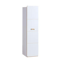DREHTÜRENSCHRANK MANTI 45/182,6/49,7cm 1-türig Weiß - Eichefarben/Weiß, Holzwerkstoff (45/182.6/49.7cm) - MASSENO