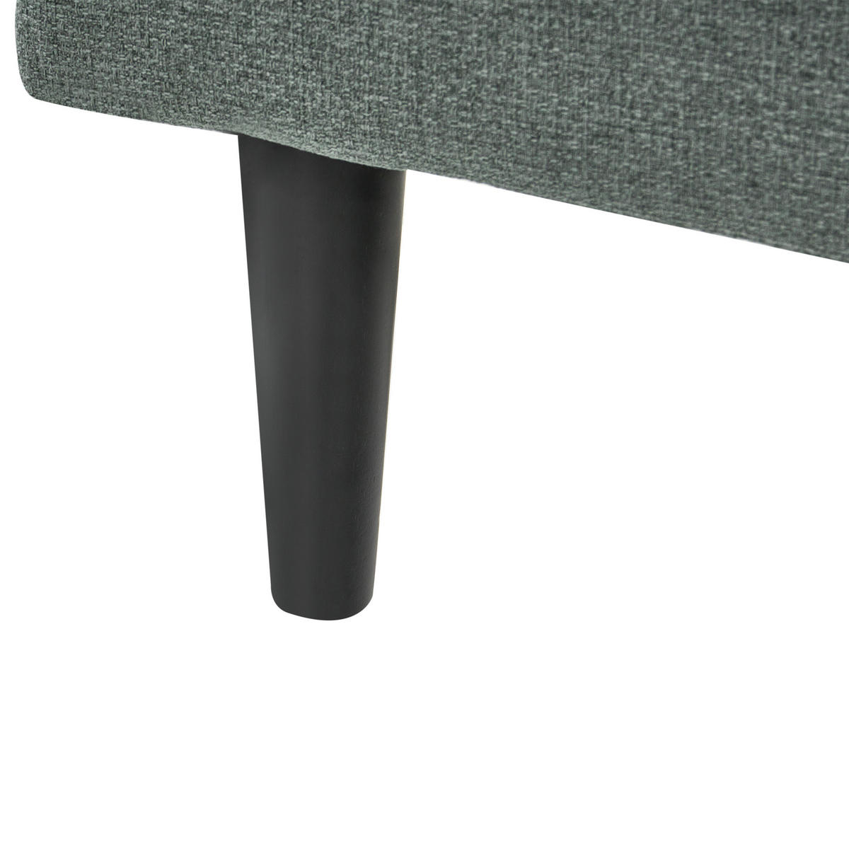 ČALOUNĚNÉ LEHÁTKO CHAISE LONGUE PRAVOSTRANNÉ Látka Zelené Yvoire - černá/zelená barva, textil (68/72/151cm) - Beliani