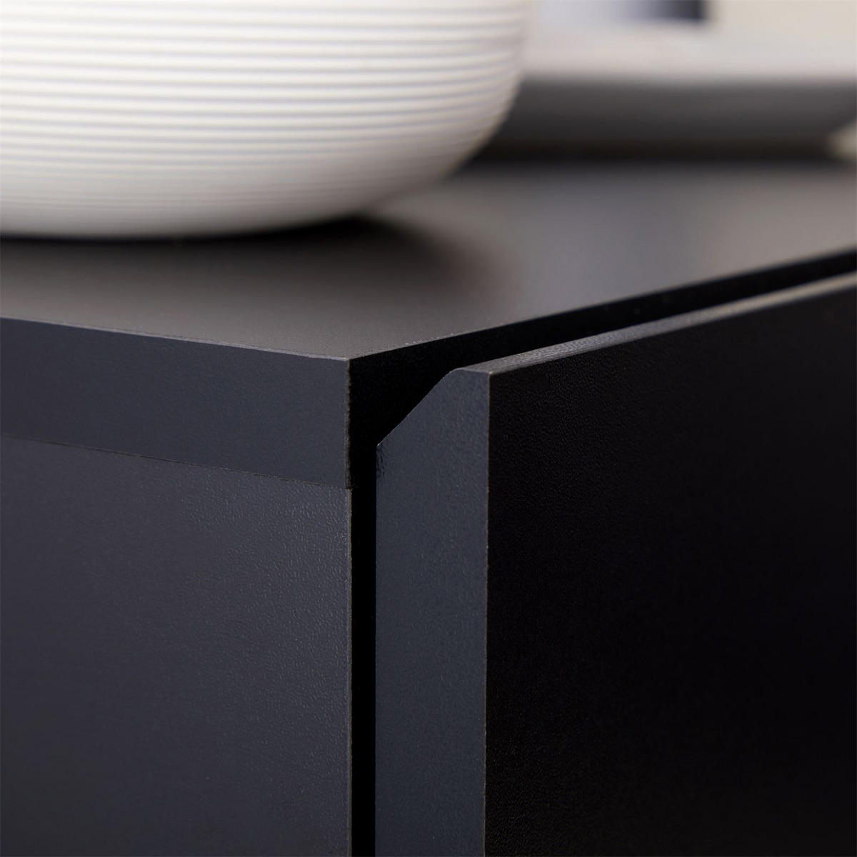 NACHTTISCH ANNE hängend - Schwarz, Holzwerkstoff (42/14/30cm) - CARO-Möbel