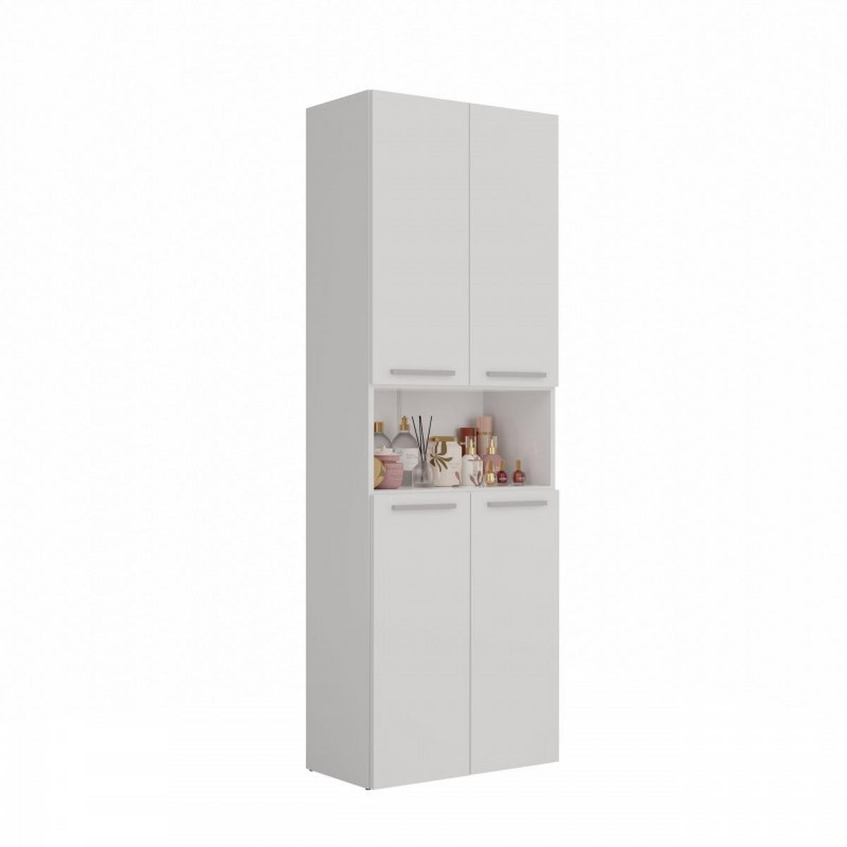 SKRIŇA do kúpeľne - biela, kompozitné drevo (60/174/30cm) - RAUMHIRSCH FURNITURE