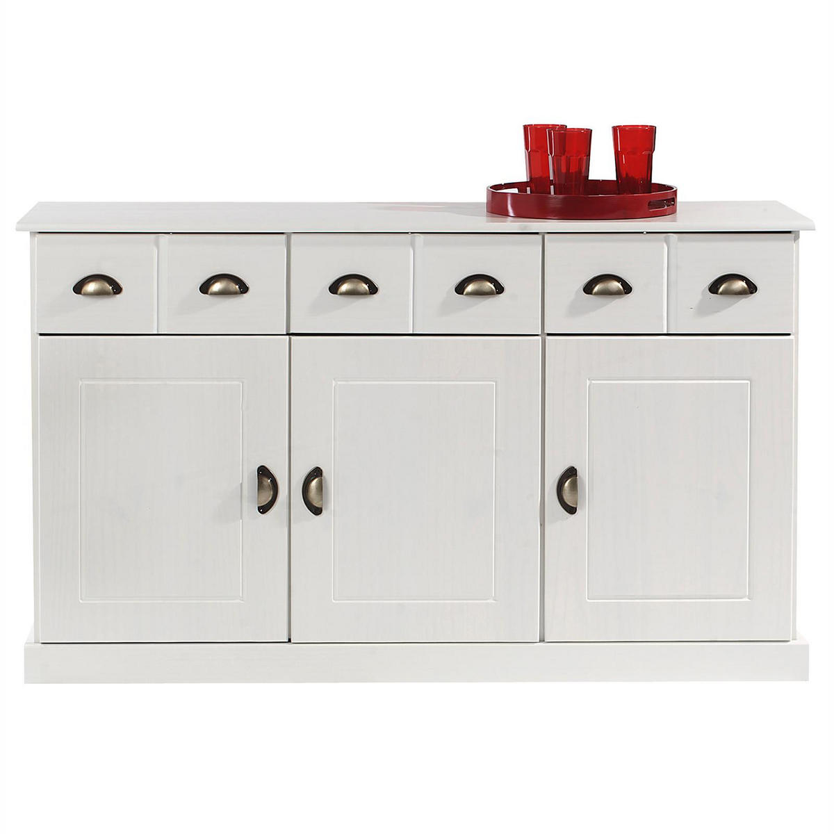 KOMMODE PARIS - Weiß, Holz (133/78/39cm) - IDIMEX
