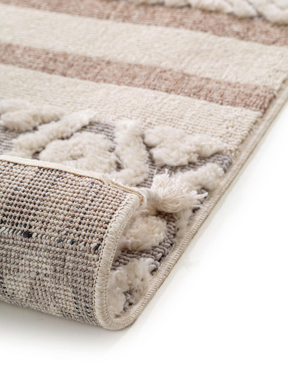 TEPPICH Oyo Cream/Grau 160x230 cm - Creme, Textil (160/230cm) - benuta Pop