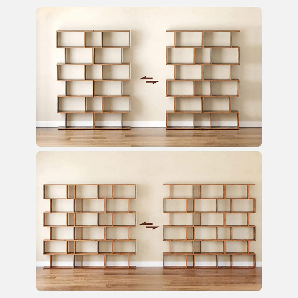 STANDREGAL BÜCHERREGAL - Braun, Holzwerkstoff (24/191/70cm) - Hansiro