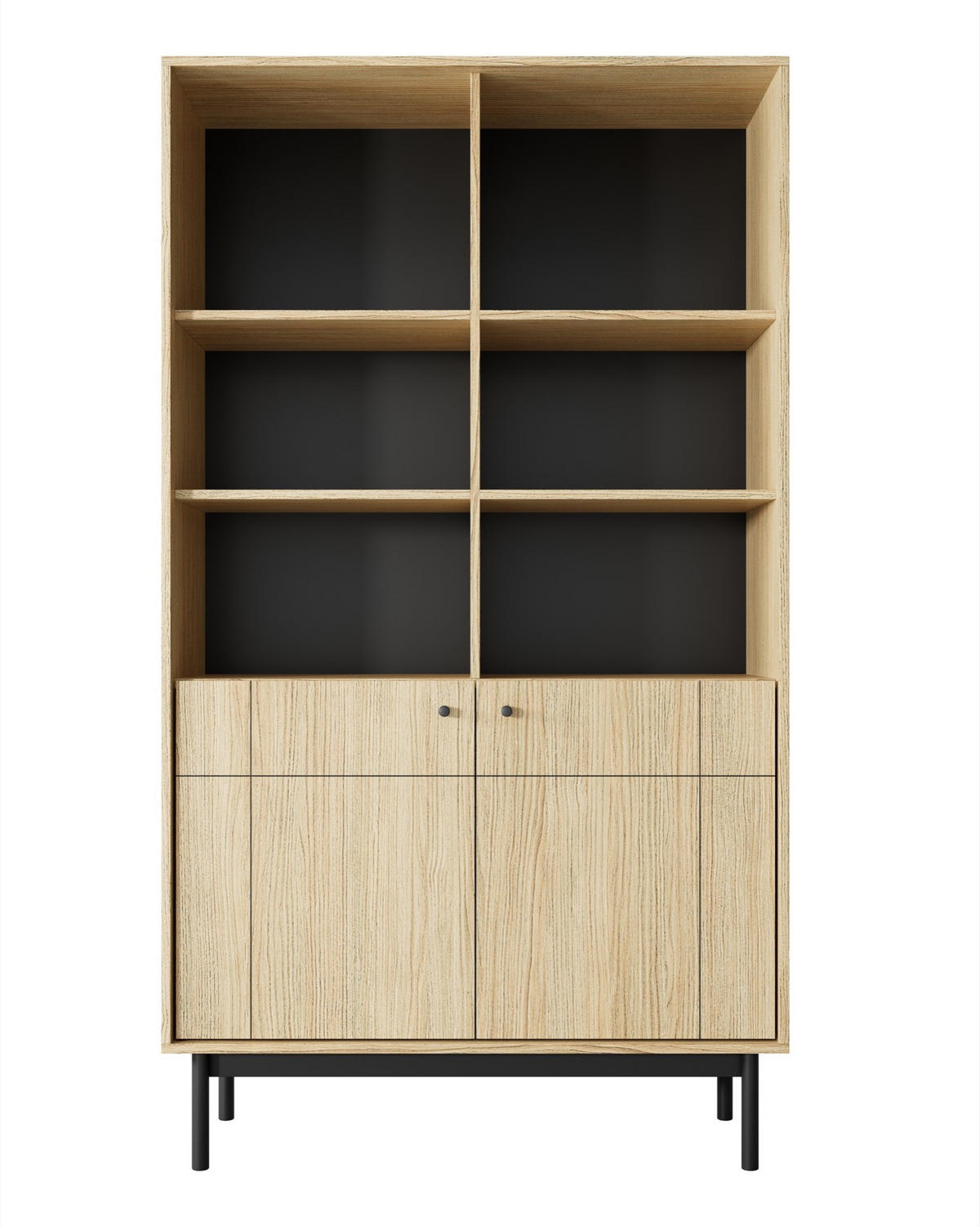 BÜCHERREGAL Japandies Eichenholzoptik 104 cm - Eichefarben, Holzwerkstoff (103.5/184.6/39cm) - Selsey