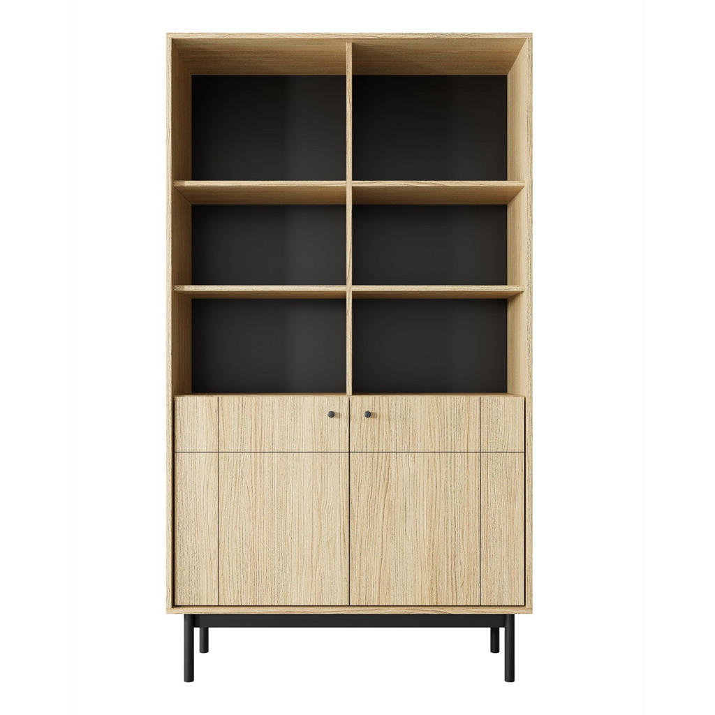 Thumbnail - Selsey Bücherregal, Eiche, Holzwerkstoff, 3 Fächer, Rechteckig, 103.5x184.6x39 cm, Wohnzimmer, ,
