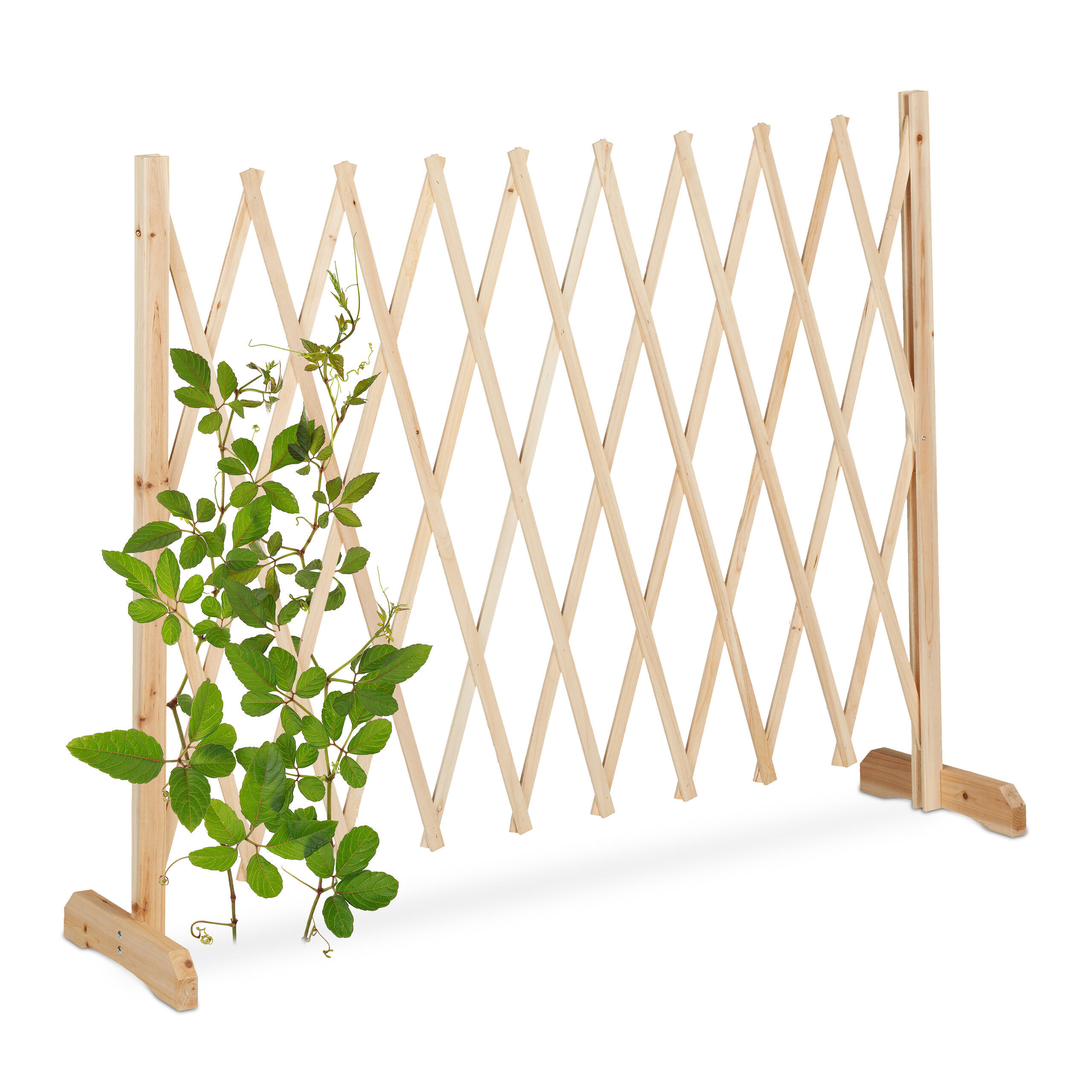 RANKGITTER - Hellbraun, Holz (275/90/28cm) - Relaxdays