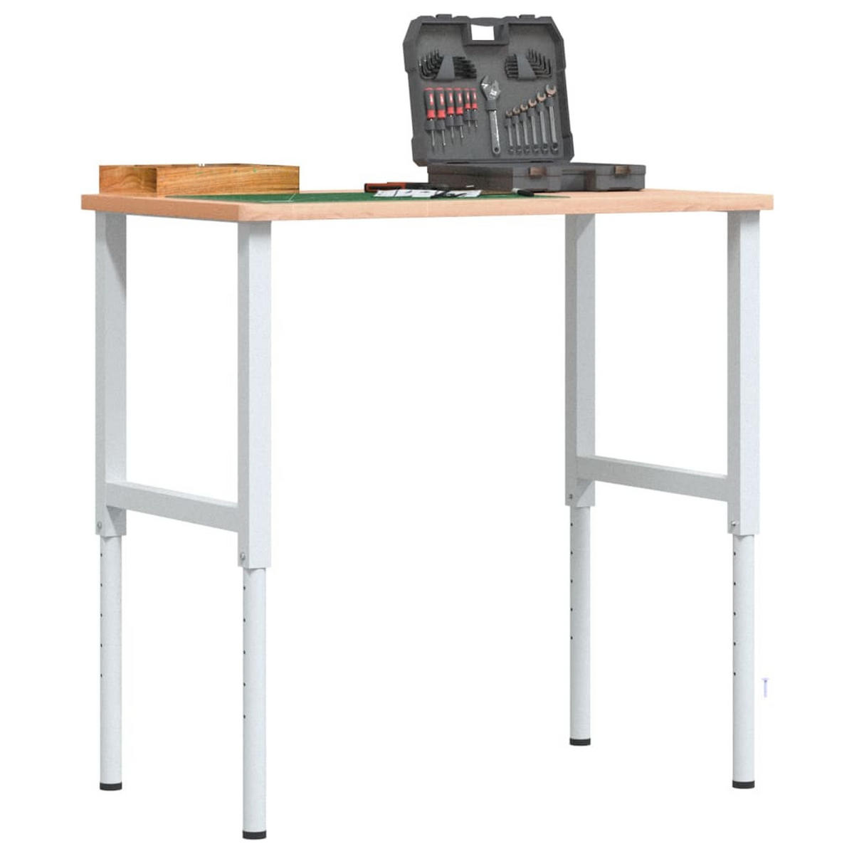 WERKBANKGESTELL Verstellbar 2 Stk. Metall 55/(69-95,5) Cm Grau - Grau, Metall (55/95.5/4cm) - vidaXL