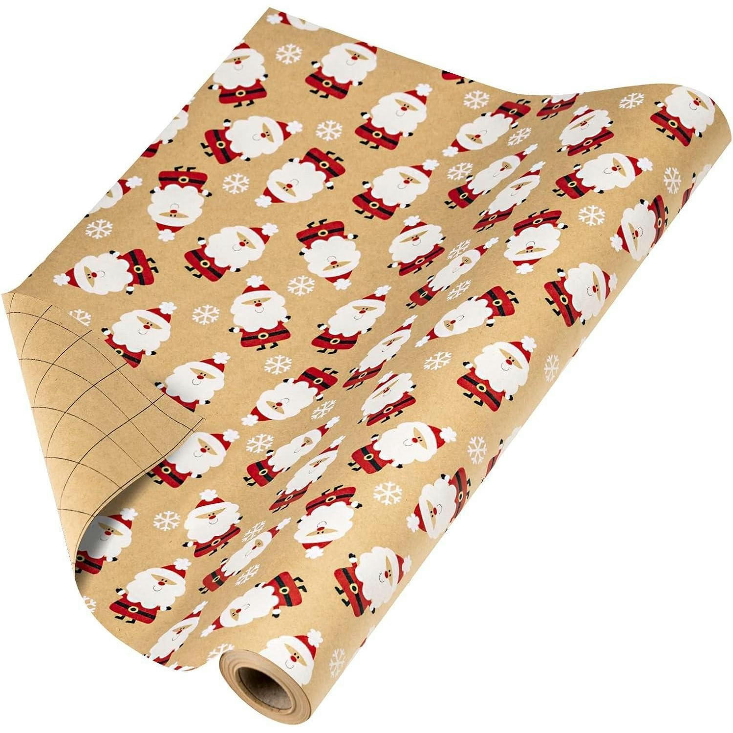 GESCHENKPAPIERROLLE Weihnachtsmann Rot/Weiß 43 cm x 10 m - Multicolor, Papier (4/4/43cm)