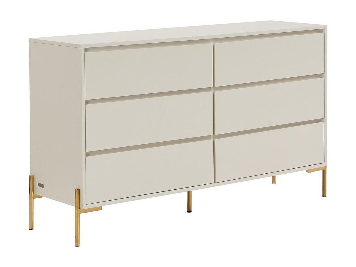 KOMMODE - 140 cm x 40 cm - holz - beige Korasa - Beige, Holz/Metall (140/82/40cm) - Vente-Unique