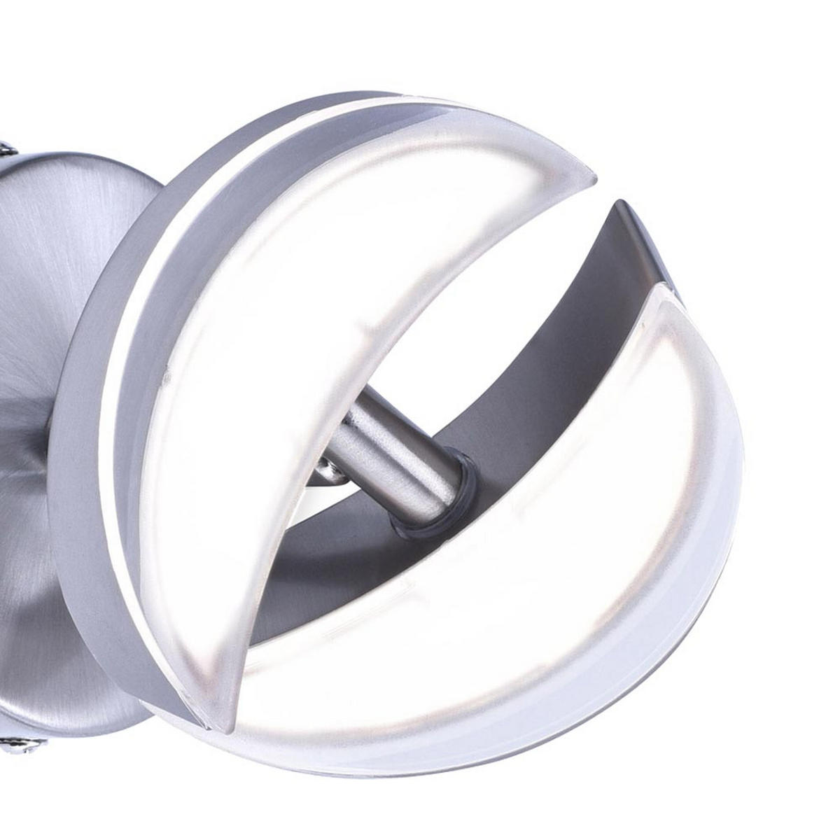 LED WANDLEUCHTE Stahl Silber beweglicher Spot - Silberfarben, Metall (11.5/12.5/12cm)