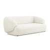 3-SITZER SOFA Bouclé Stoff Weiß - Schwarz/Weiß, Kunststoff/Textil (212/81/98cm) - Makamii