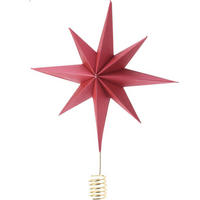 BAUMSPITZE Stern 30 cm - Rot, Papier (30cm) - Home Styling Collection