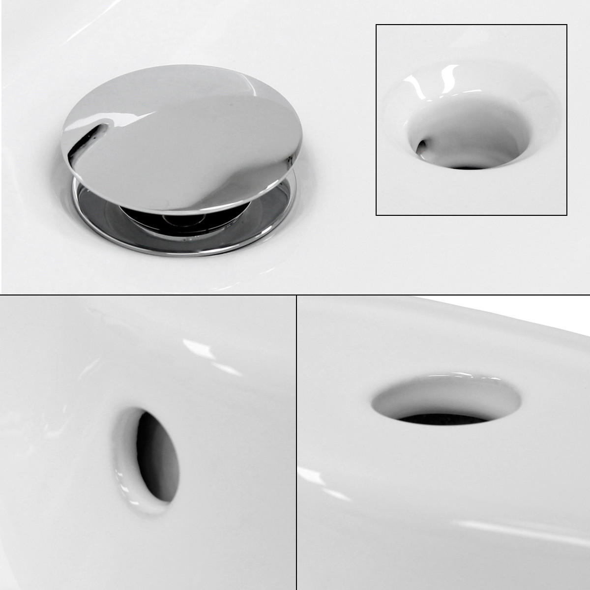 WASCHBECKEN - Weiß, Keramik (46/15.5/46cm) - ECD-Germany
