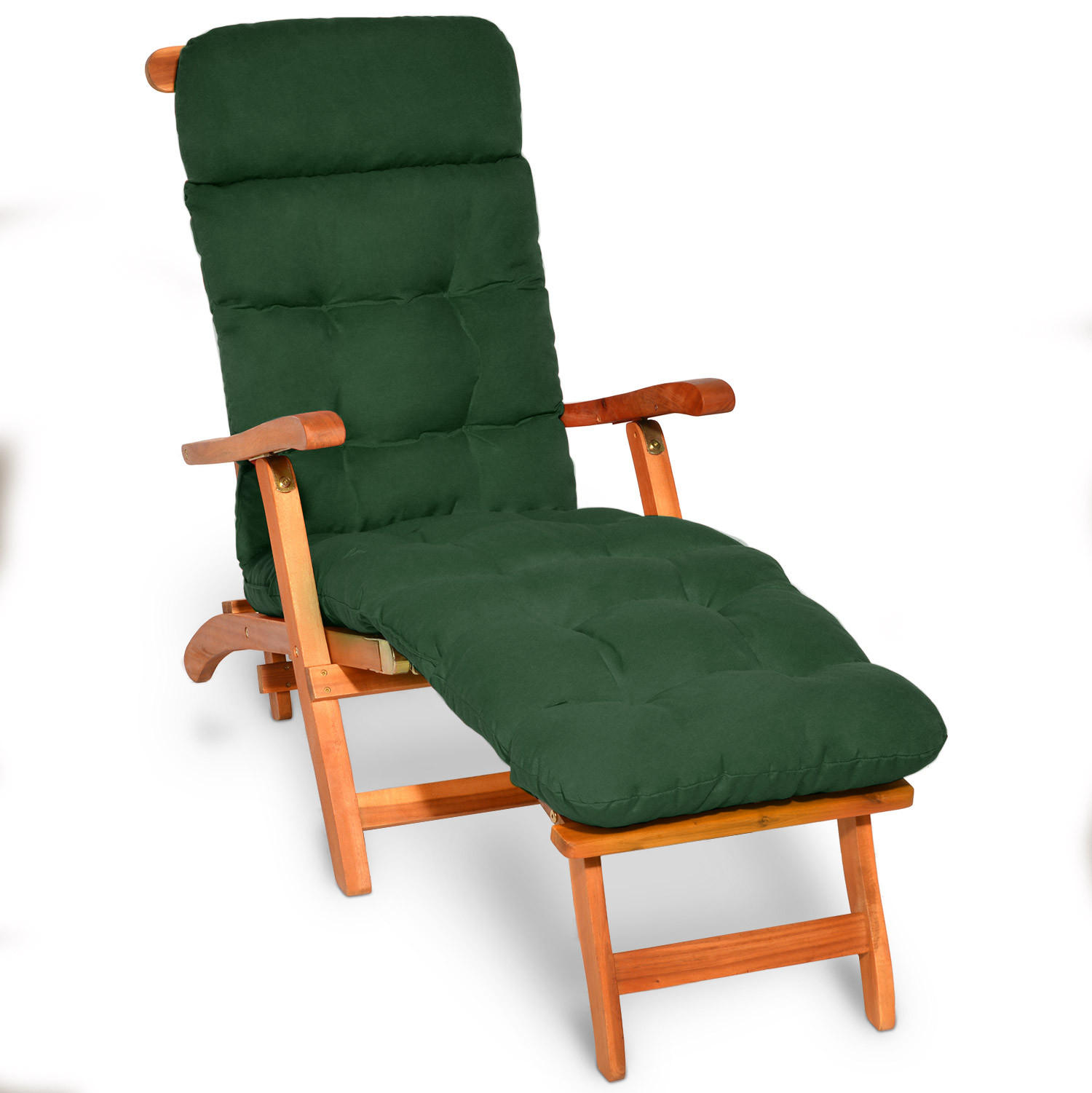 DECKCHAIRAUFLAGE Flair DC 200/50/8cm Dunkelgrün - Dunkelgrün, Textil (50/8/200cm) - Beautissu 