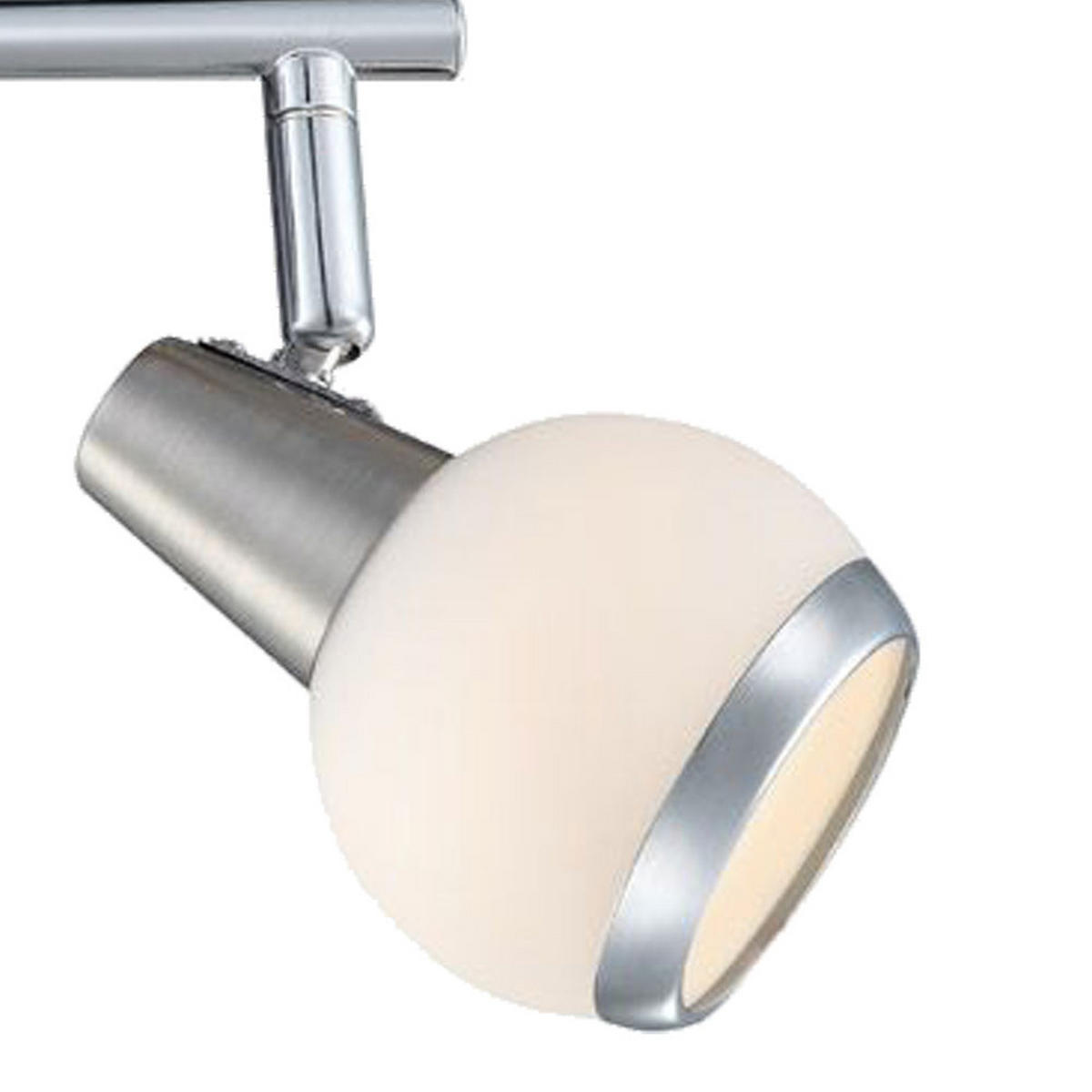 LED DECKENLEUCHTE Karde Chrom Silber - Silberfarben, Glas (30/8/15cm) - Globo Lighting