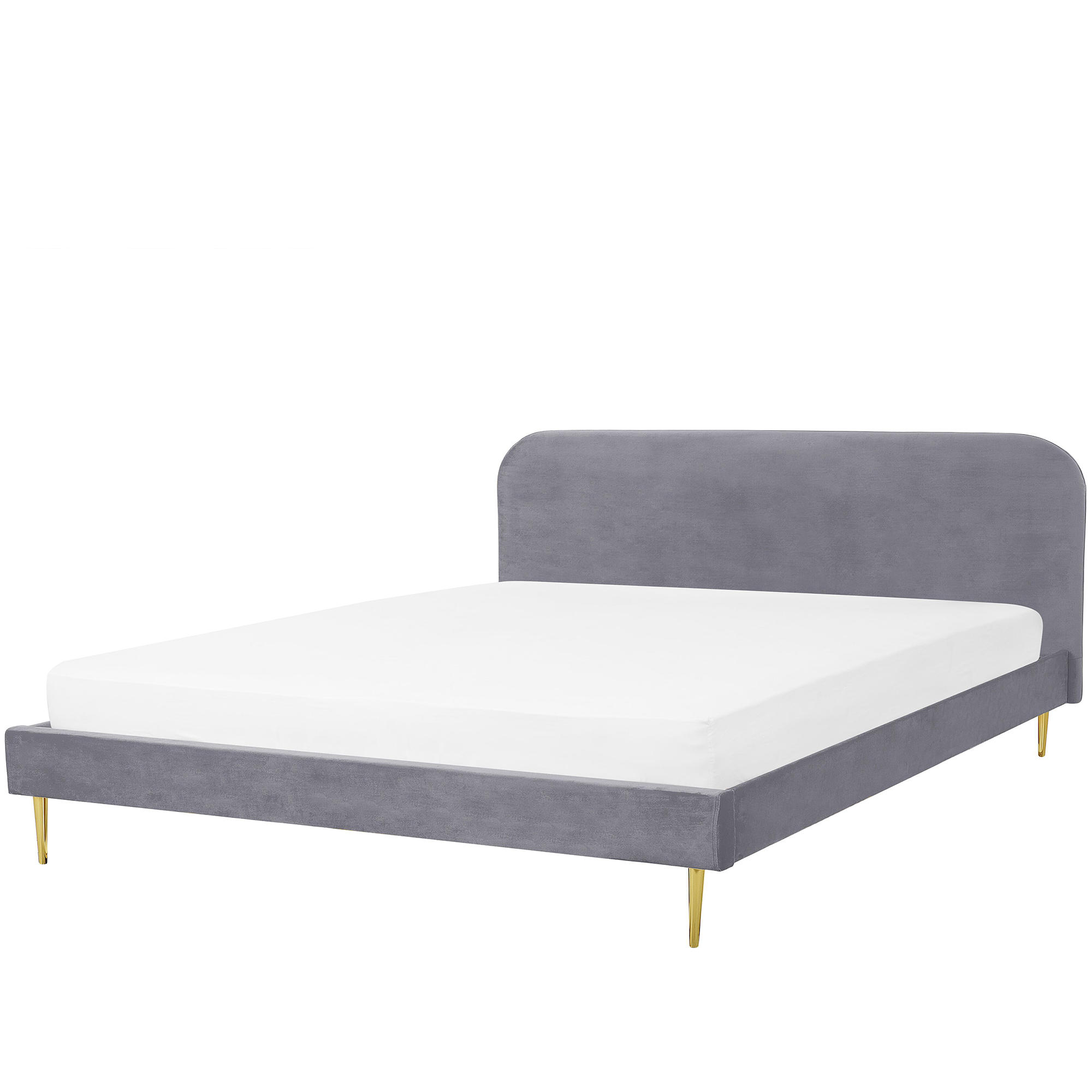 POLSTERBETT 180/200cm Grau Flayat - Grau, Textil (180/200cm) - Beliani