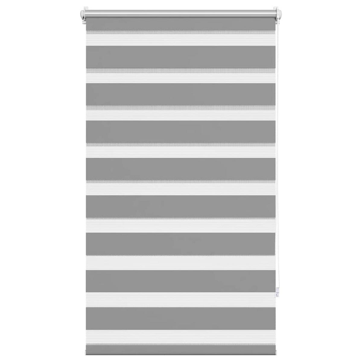 DOPPELROLLO 70,9/120 cm Stoffbreite 66,7 cm aus Polyester Grau - Grau, Textil (70/120cm) - vidaXL