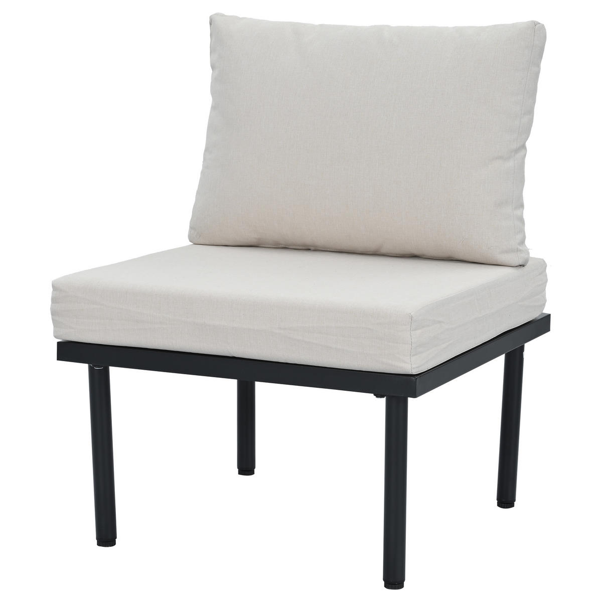 GARTENSET 231x174x66cm beige aus Stahl und Olefin, verstellbar - Beige, Metall - Modfu