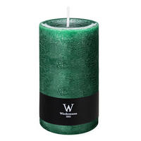 STUMPENKERZE Rustik Marble Style Seegrün 190 x Ø 98 mm, 1 Stück - Mooreichefarben, Paraffin (10/19cm) - Wiedemann Kerzen