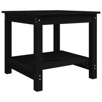 COUCHTISCH Schwarz 50x50x45 cm Massivholz Kiefer - Schwarz, Holz (50/50/45cm) - furnicato