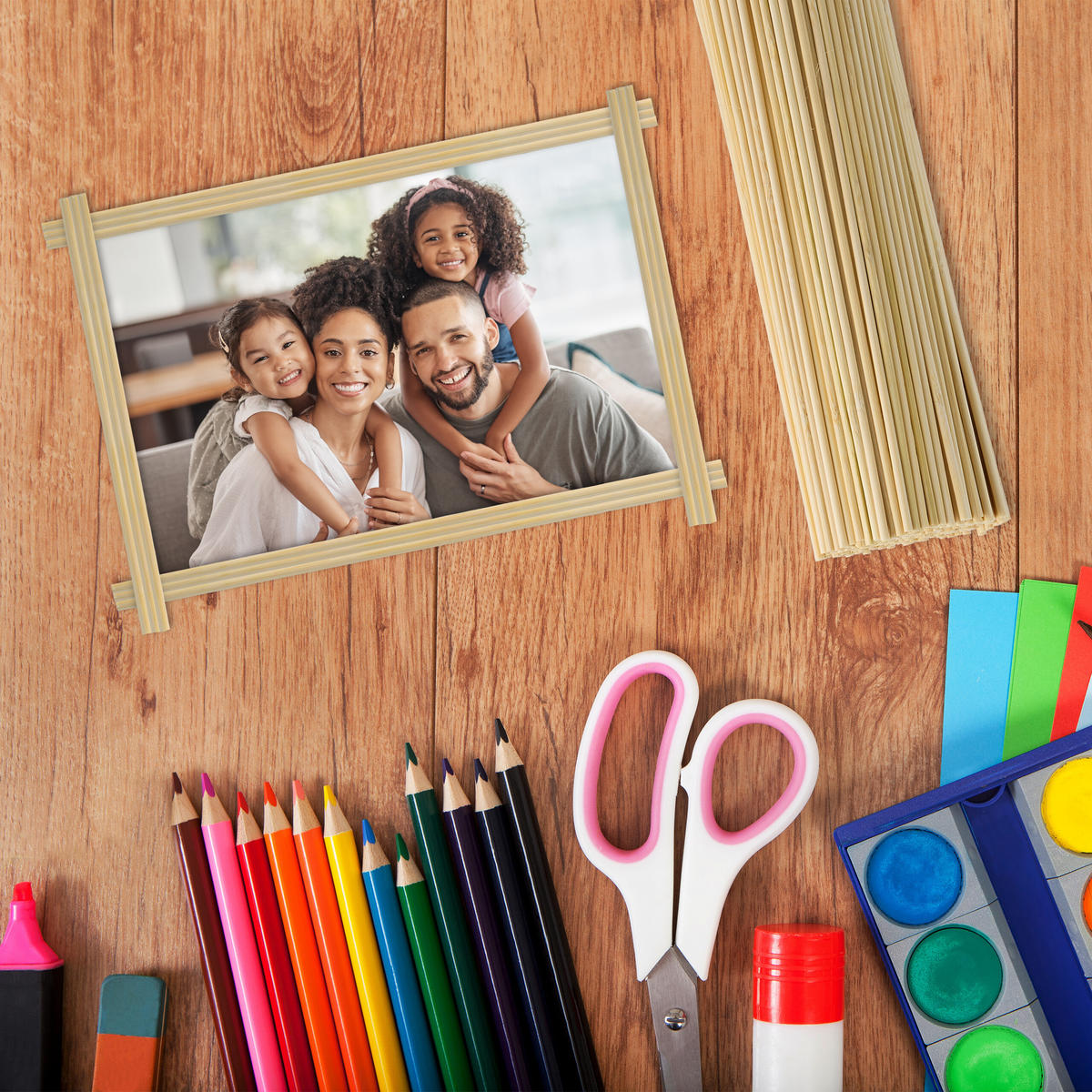 500XBAMBUSOVÉ tyče - svetlohnedá, drevo (0.3/30/0.3cm) - Relaxdays