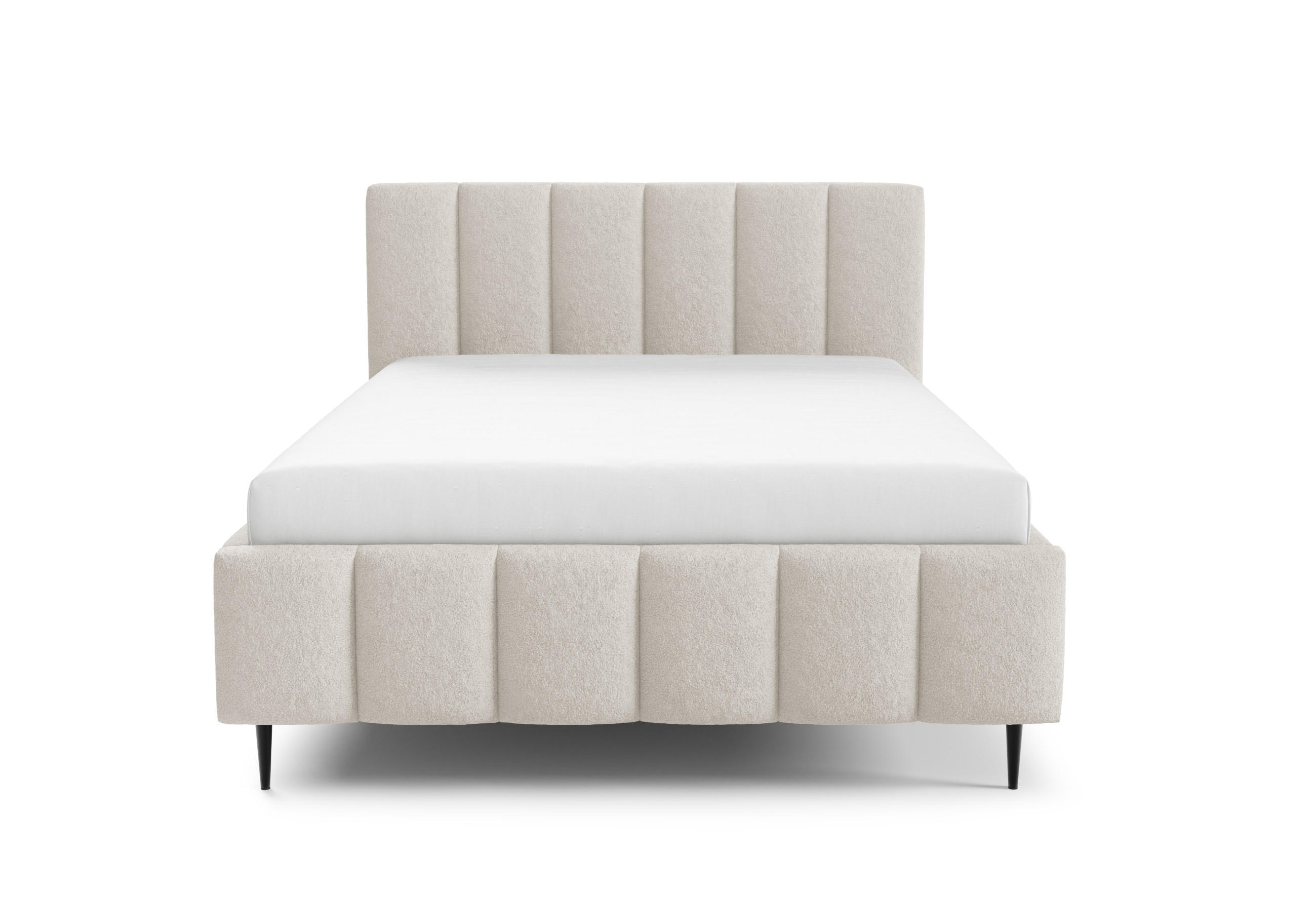 POLSTERBETT mit Bettkasten 140x200 cm in Hellbeige - Beige, Metall (140/200cm) - Home Collective