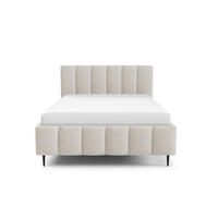 POLSTERBETT mit Bettkasten 140x200 cm in Hellbeige - Beige, Metall (140/200cm) - Home Collective