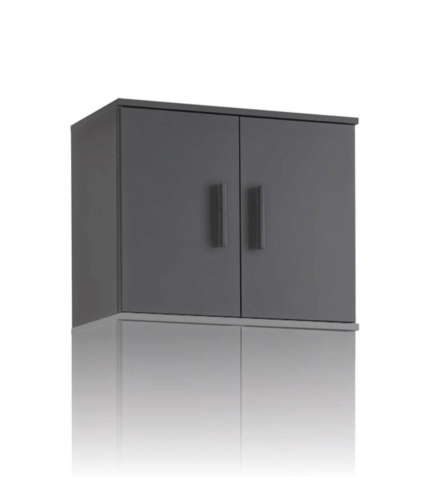MEHRZWECKSCHRANK AUFSATZT Der Turm - Anthrazit, Holzwerkstoff (60/50/34.5cm) - Mokebo