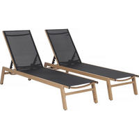 SONNENLIEGE elysia Schwarz - Schwarz, Metall (55/91/163cm) - Habitat Garten