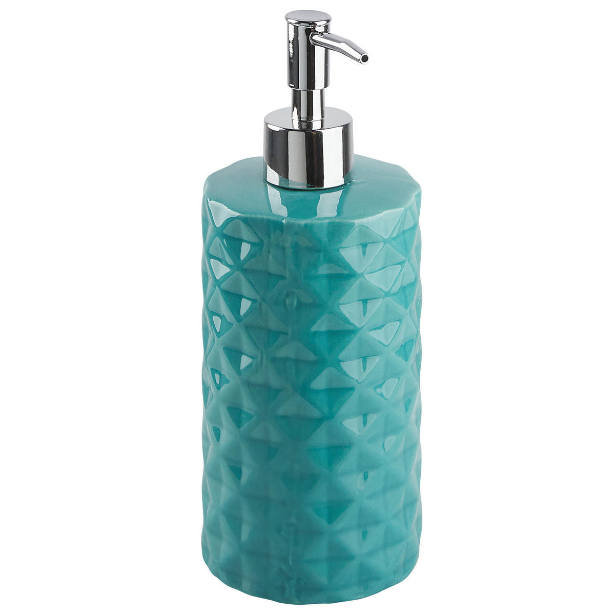 BADEZIMMER Set 4-teilig Keramik türkis Guatire - Blau, Stein (9/21/9cm) - Beliani