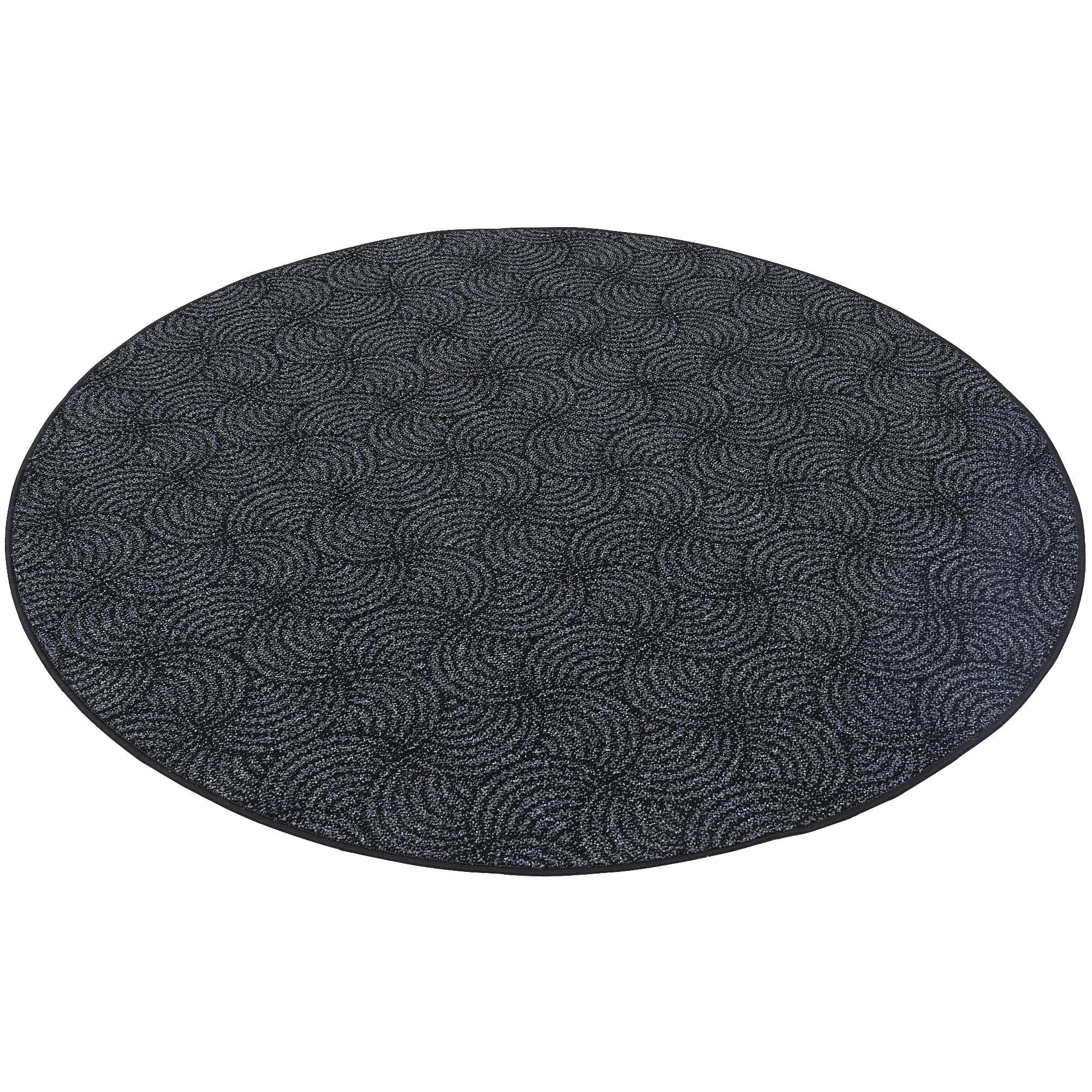 Thumbnail - Snapstyle Feinschlinge, Schwarz, Grau, Textil, 200x200 cm, Teppiche & Böden, Teppiche