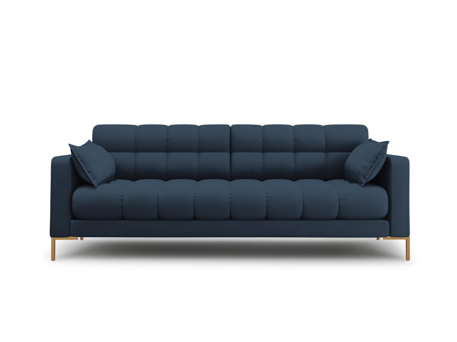 SOFA Mamaia aus strukturiertem Stoff blau 3 Sitzplätze - Blau, Textil (92/75/177cm) - Micadoni