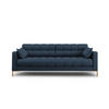 SOFA Mamaia aus strukturiertem Stoff blau 3 Sitzplätze - Blau, Textil (92/75/177cm) - Micadoni