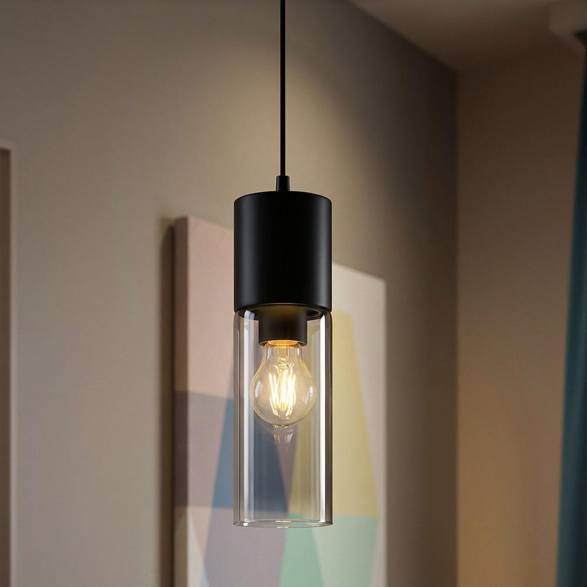 HÄNGELEUCHTE Metall Grau Rauchglas - Anthrazit, Glas (10/10/152.5cm) - Globo Lighting