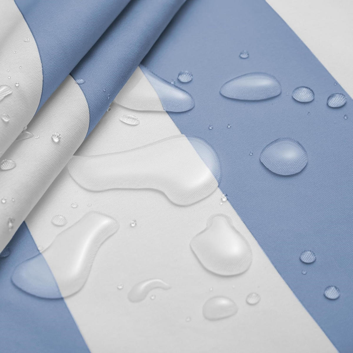 DUSCHVORHANG, blau-weiß gestreiftes Muster, 180 x 180 cm - Blau, Textil (180/180cm)