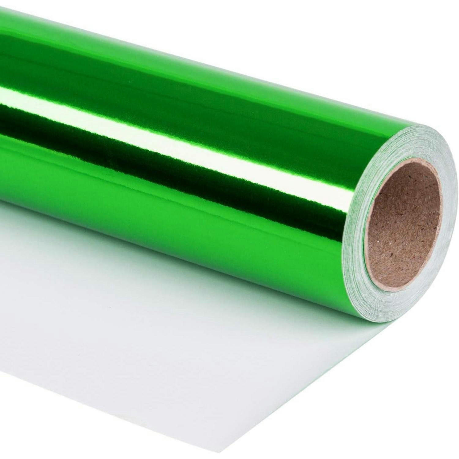 GESCHENKPAPIER Metallic Grün 76 cm x 10 m - Grün, Papier (5/76/5cm)