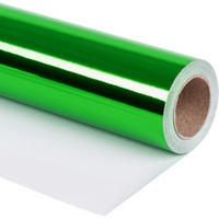 GESCHENKPAPIER Metallic Grün 76 cm x 10 m - Grün, Papier (5/76/5cm)