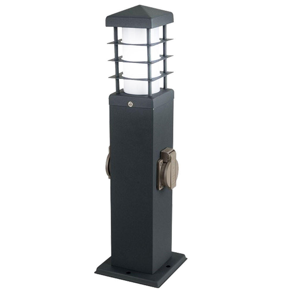 LED WEGELEUCHTE Edelstahl Anthrazit - Anthrazit, Kunststoff/Metall (12.4/45/12.4cm)