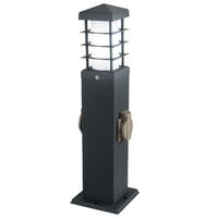 LED WEGELEUCHTE Edelstahl Anthrazit - Anthrazit, Metall (12.4/12.4/45cm)