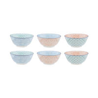 SCHALEN Pattern Ø15cm - 6er-Set - Pastel - Pink, Keramik (15cm) - Björn