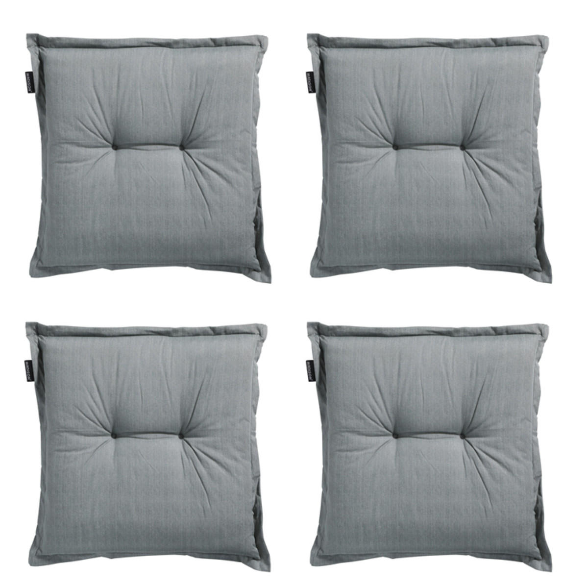 SITZKISSEN Basic 50/50 cm 4er-Set - Grau, Textil (50/5/50cm) - Madison