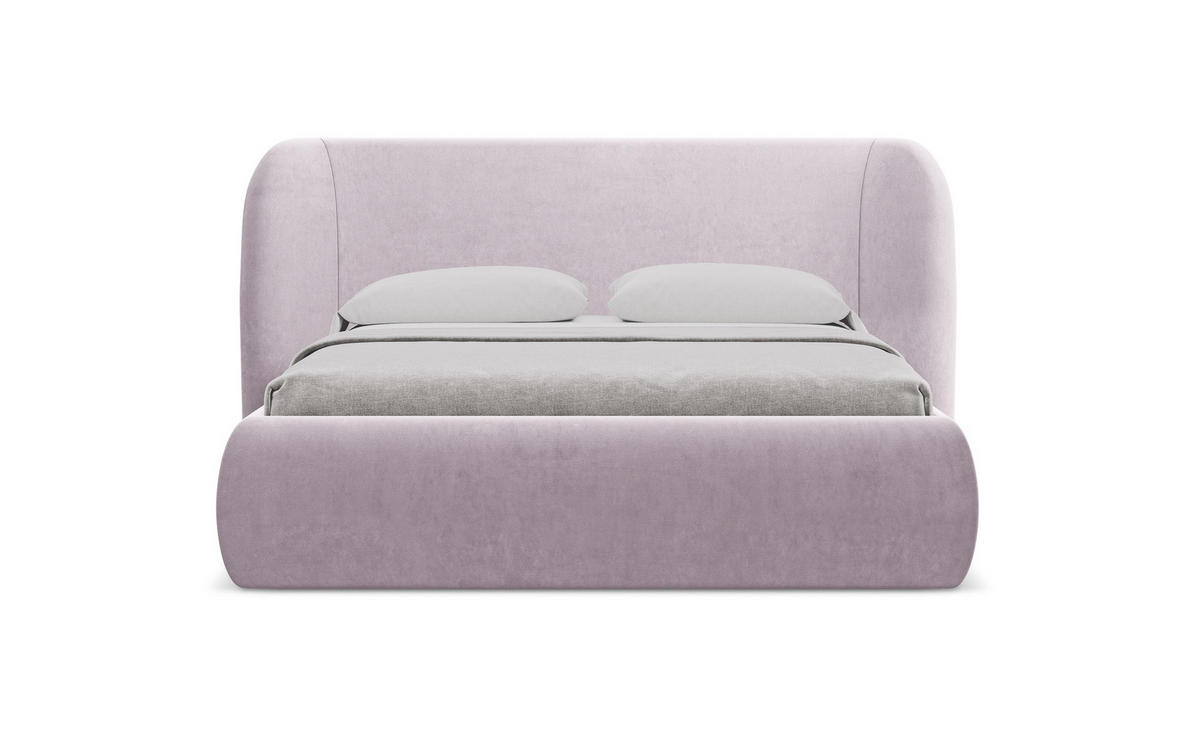 POLSTERBETT mit Bettkasten und Lattenrost 210x215 Violett - Lila/Flieder, Kunststoff/Textil (160/200cm) - Makamii