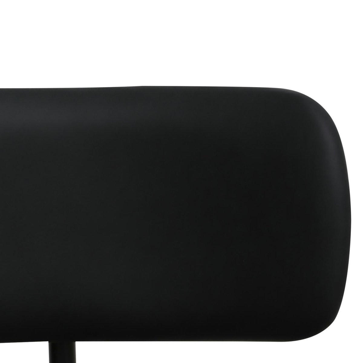 DREHSTUHL höhenverstellbar in Kunstleder Schwarz - Schwarz, Textil/Metall (56/74/57cm) - Furnhouse