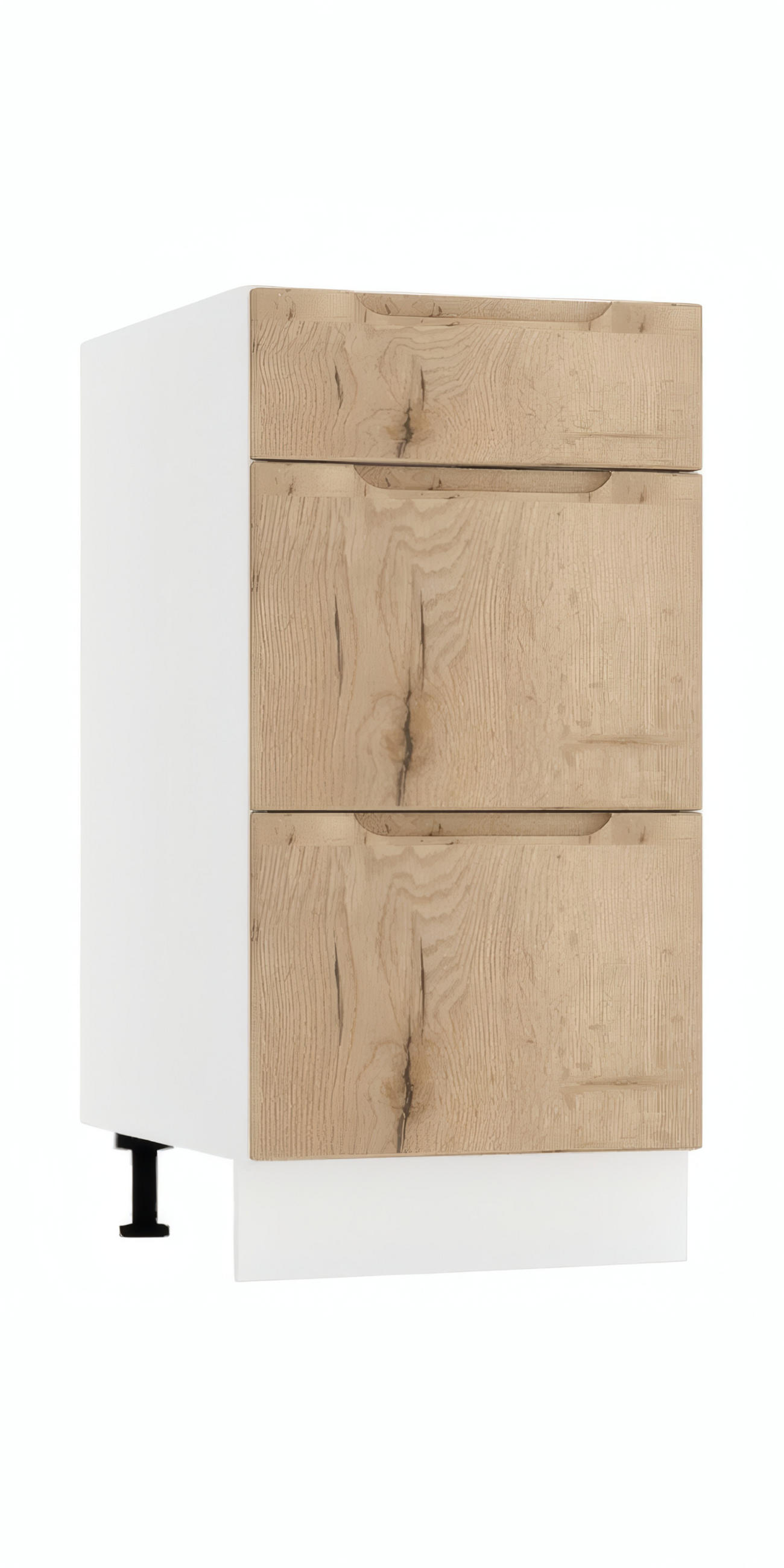 UNTERSCHRANK D40S3 - Zivora - 3 Schubladen für effiziente Organisation - Eiche Artisan, Holz (40/82/52.4cm) - ROYAL24_MARKT