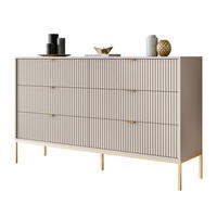 KOMMODE CORTADO GOLD KS154 MIT SCHUBLADEN KASCHMIR - Beige, Holzwerkstoff (154/91/39cm) - Lookway